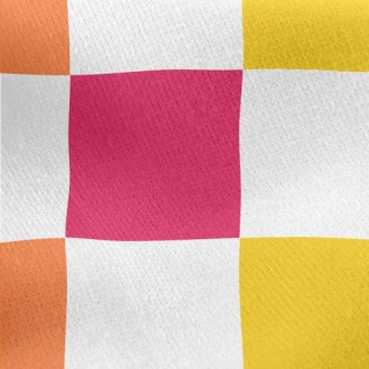 Colorful Checkerboard Jersey Backed Fleece