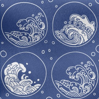 Circle Sea Waves Jersey Backed Fleece