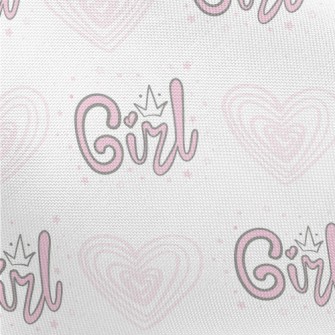 Girl Crown Love Heart Pongee