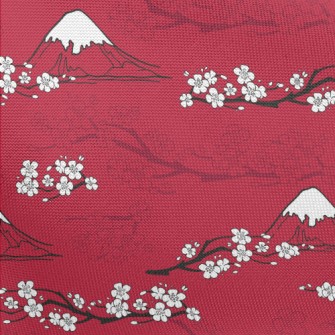 Mt. Fuji And Cherry Blossoms Pongee