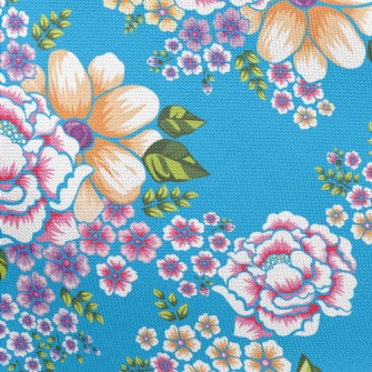 Taiwan Retro Big Flower Pongee