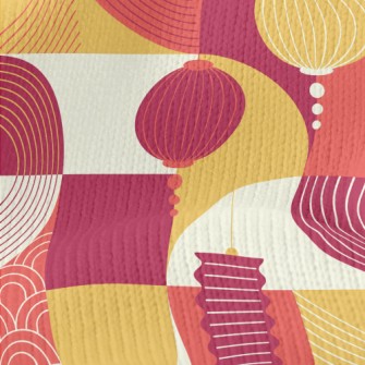 Chinese Style Lanterns Stretch Jersey