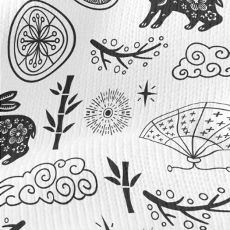 Chinese Style Rabbit Stretch Jersey
