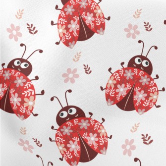 Big Eyed Ladybug Lightweight Cotton Poplin