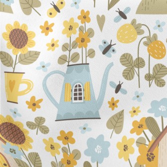 Sunflower Strawberry Farm Lightweight Cotton Poplin