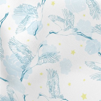 Graceful Flying Crane Lightweight Cotton Poplin