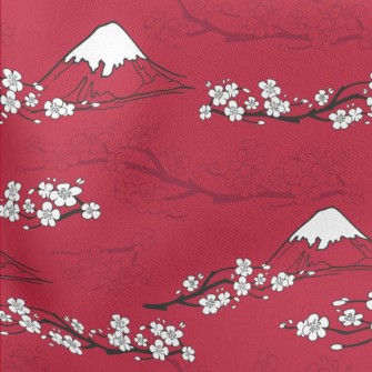 Mt. Fuji And Cherry Blossoms Lightweight Cotton Poplin
