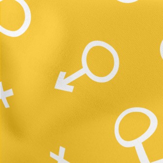 Cute Male And Female Symbols Lightweight Cotton Poplin