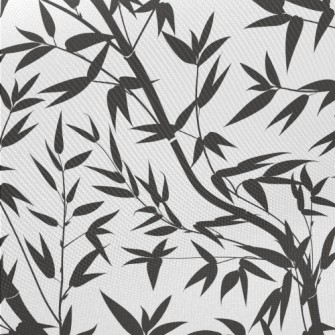 Mysterious Bamboo Silhouette Midweight Cotton Poplin