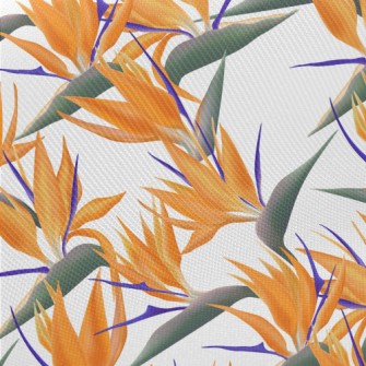 Large Bird Of Paradise Flower Midweight Cotton Poplin