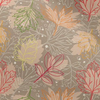 Silhouette Line Leaves Chiffon