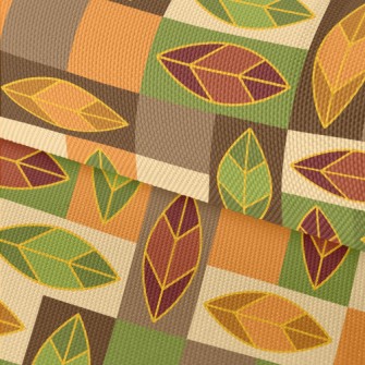 Rectangular Leaf Color Block Waterproof Oxford
