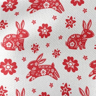 Traditional Paper-cut Rabbit Waterproof Canvas