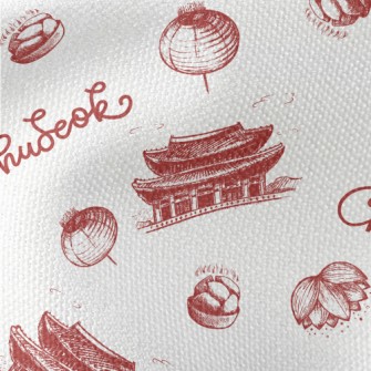 Korean Traditional Architectur Waterproof Canvas