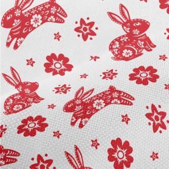 Traditional Paper-cut Rabbit Performance Linen