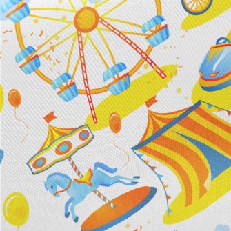 Ferris Wheel Carousel Twill