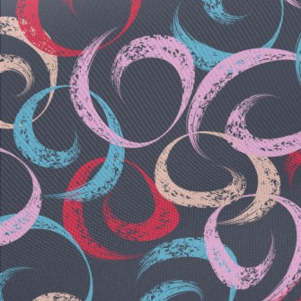 Watercolor Doodle Geometry Twill