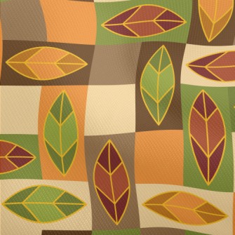 Rectangular Leaf Color Block Dobby
