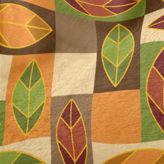 Rectangular Leaf Color Block Minky