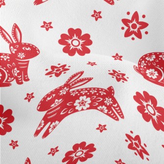 Traditional Paper-cut Rabbit Lightweight Performance Linen