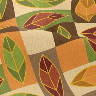 Rectangular Leaf Color Block Modern Jersey