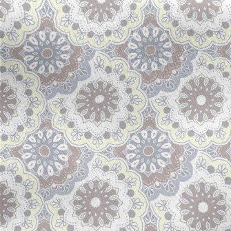 Indian Style Floral Pattern Jersey Backed Fleece