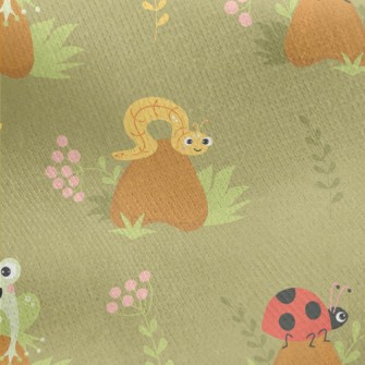 Ladybug Snail Snake Frog Jersey Backed Fleece
