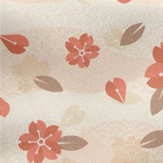 Classical Beautiful Flowers Jersey Backed Fleece