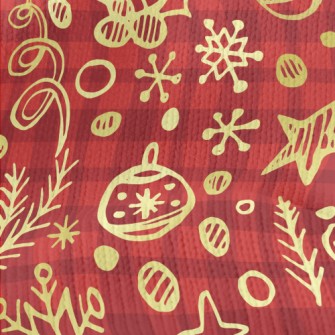 Christmas Decorations Stretch Jersey