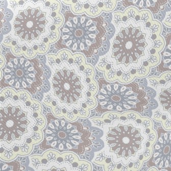 Indian Style Floral Pattern Midweight Cotton Poplin