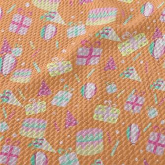 Birthday Presents And Balloons Birdseye Piqué