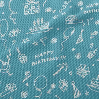 Graffiti Birthday Cake Balloon Birdseye Piqué