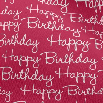Handwritten Happy Birthday In  Chiffon