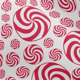 Christmas Red And White Candy Chiffon