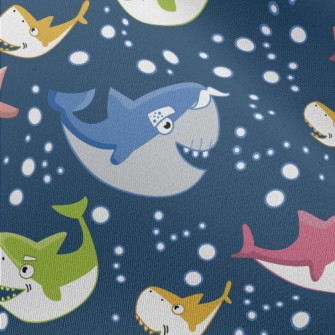 Colorful Shark Family Chiffon