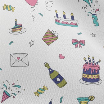 Birthday Party Pattern Chiffon