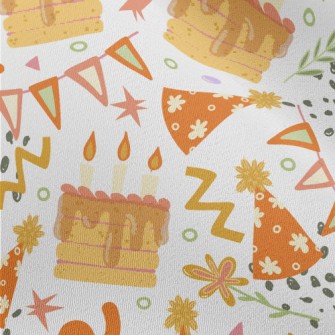 Happy Birthday Cake With Candl Chiffon