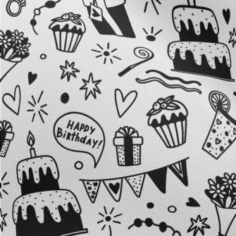 Black And White Birthday Party Chiffon