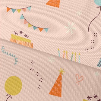 Doodle Birthday Balloons Cake  Waterproof Oxford