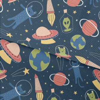 Space Cats And Aliens Waterproof Oxford