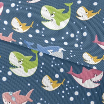 Colorful Shark Family Waterproof Oxford