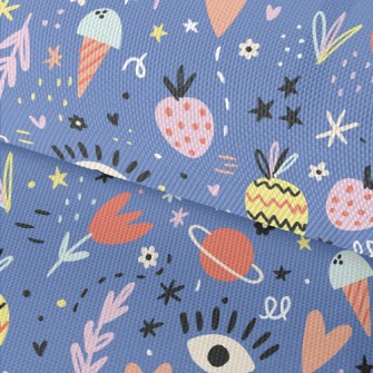 Graffiti Flowers Planet Fruit  Waterproof Oxford