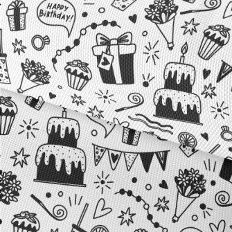 Black And White Birthday Party Waterproof Oxford