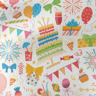 Colorful Birthday Cake Gift Pa Waterproof Canvas