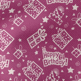 Happy Birthday Text And Gift Waterproof Canvas