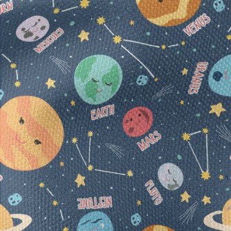 Various Planets And Constellat Waterproof Canvas