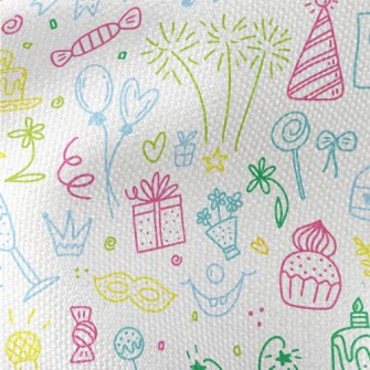 Colorful Line Birthday Party P Waterproof Canvas