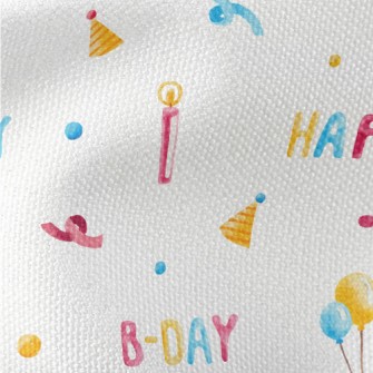 Happy Birthday English Balloon Waterproof Canvas