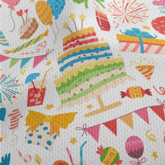 Colorful Birthday Cake Gift Pa Athletic Mesh Flat Back
