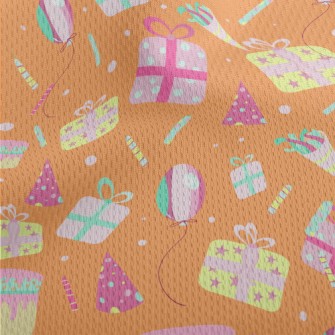 Birthday Presents And Balloons Athletic Mesh Flat Back